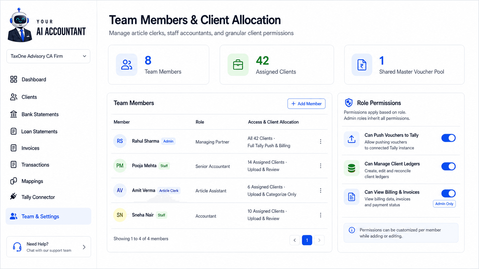 Team Management and Granular Role Permissions